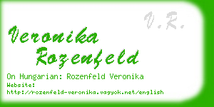 veronika rozenfeld business card